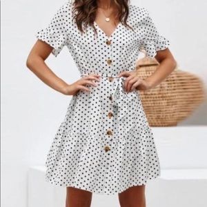 Sincere sally white Nicole chiffon dress